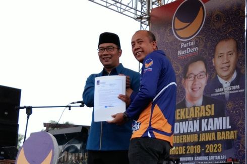 Partai Nasdem Janji Dukung Ridwan Kamil Tanpa Mahar Politik