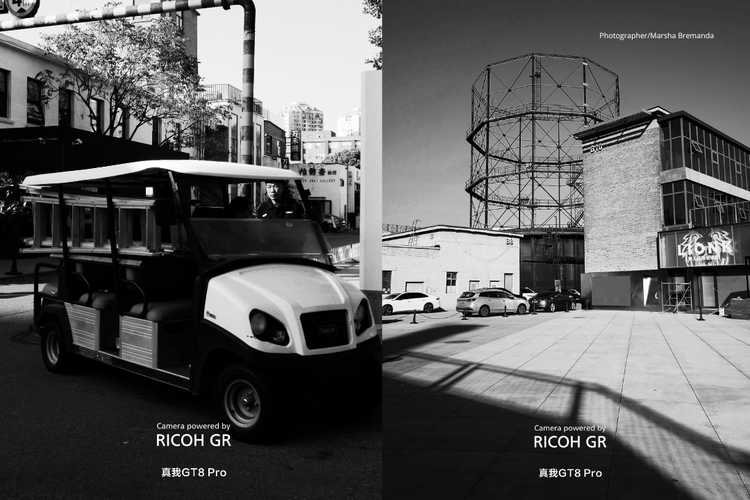 Hasil foto dengan tone High-Contrast BW di Realme GT 8 Pro x Ricoh GR menampilkan perbedaan terang dan gelap yang ekstrem dan efek siluet tegas pada objek. 