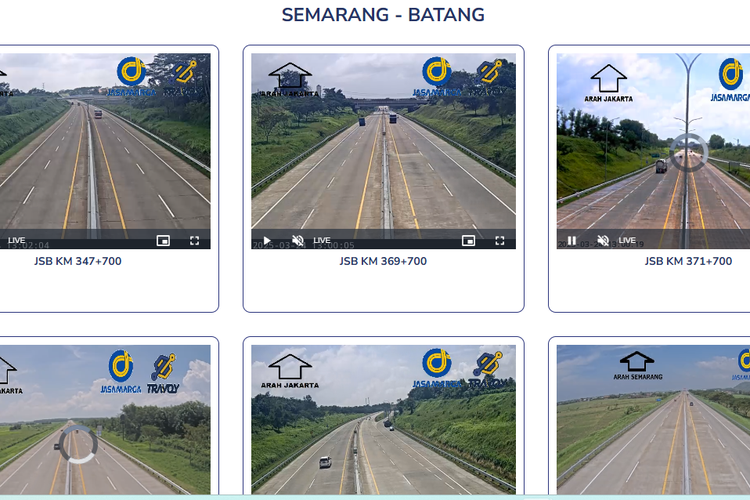 Pantauan CCTV Jalan Tol Semarang-Batang, Senin (24/3/2025).