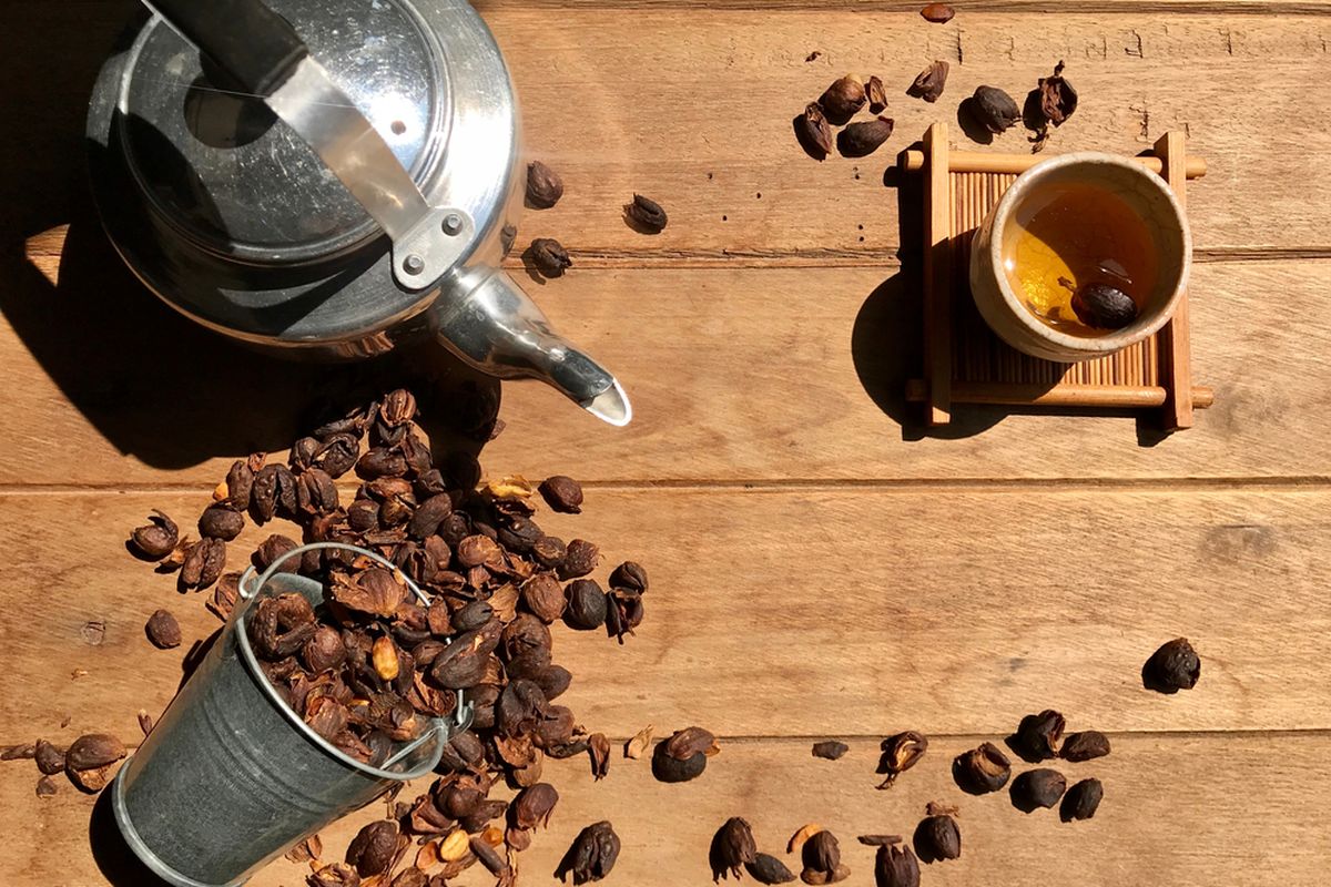 Ilustrasi teh cascara