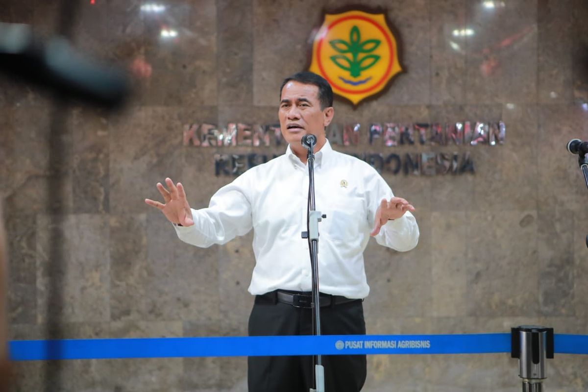 Menteri Pertanian (Mentan) Andi Amran Sulaiman dalam konferensi pers di Kantor Pusat Kementerian Pertanian, Jakarta, Rabu (13/8/2025).
