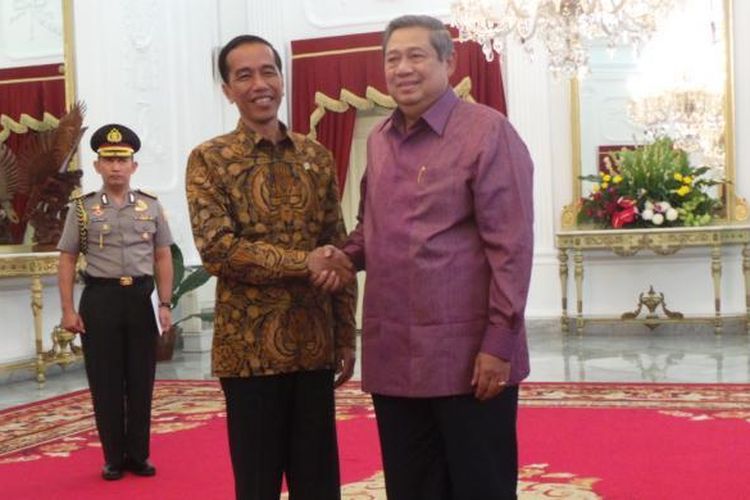Presiden Joko Widodo bertemu Presiden ke-6 Susilo Bambang Yudhoyono.