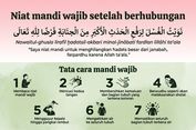 Niat Mandi Wajib Setelah Berhubungan: Arab, Latin, Arti, dan Tata Caranya