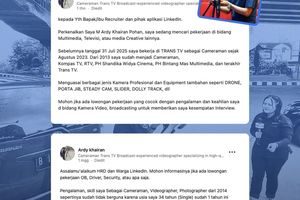 Viral Mantan Kameramen TV Lamar Kerja Jadi OB, Ini Cerita di Baliknya