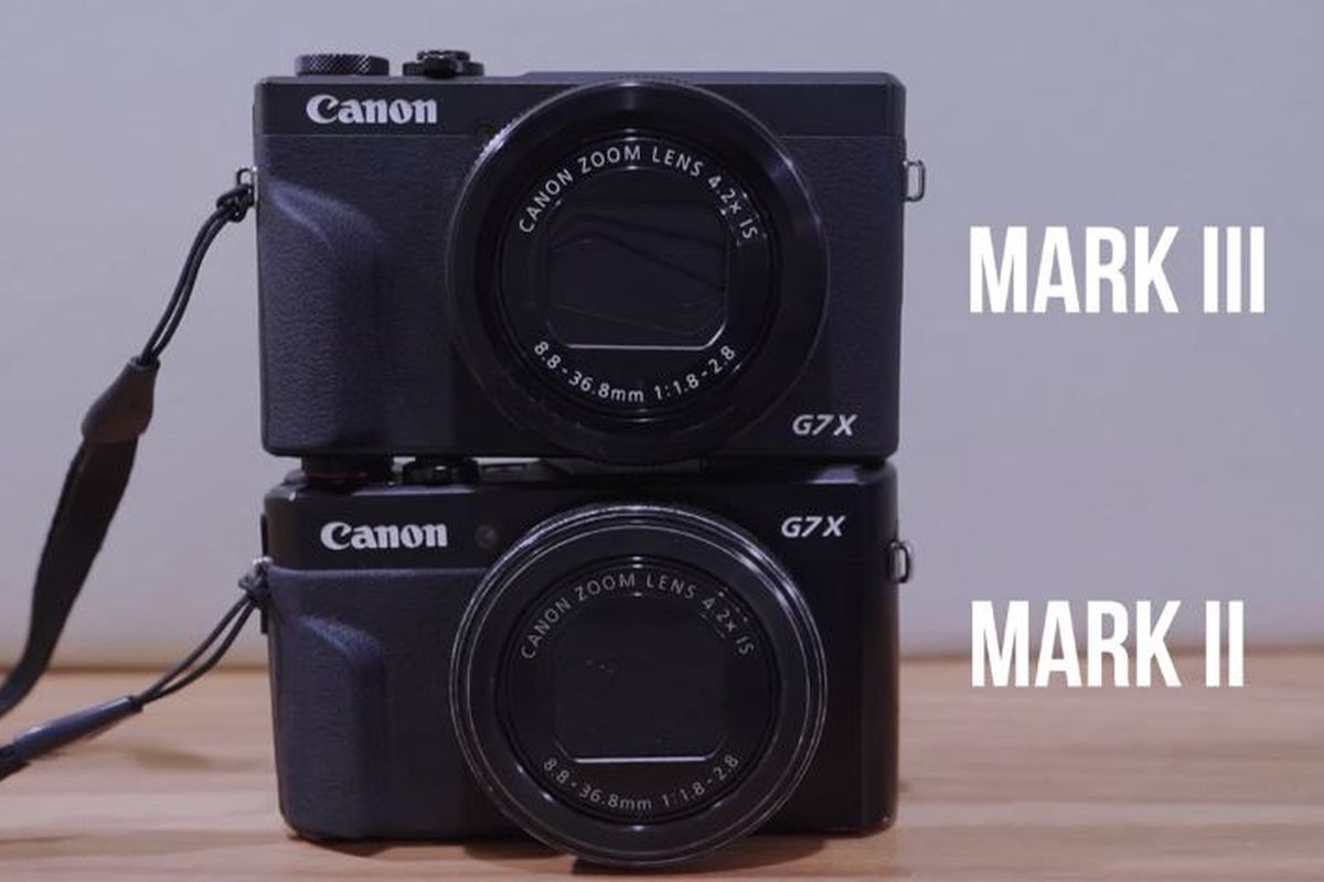 Perbandingan kamera Canon Powershot G7x Mark III dan Mark II.