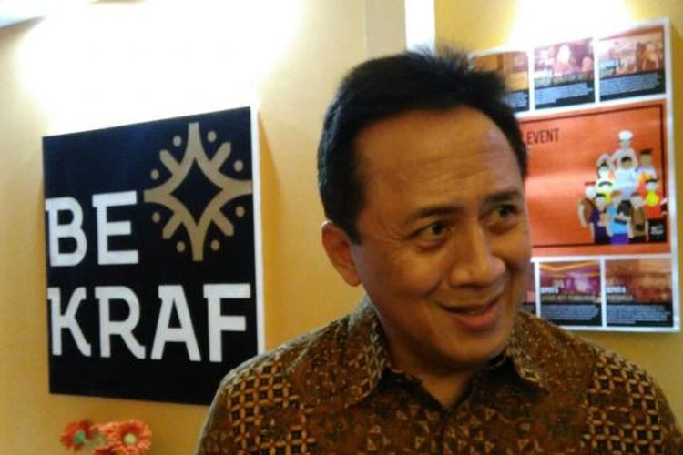 Kepala Bekraf Triawan Munaf dalam Gala Dinner Insan Media di Jakarta, Senin malam (31/10/2016).