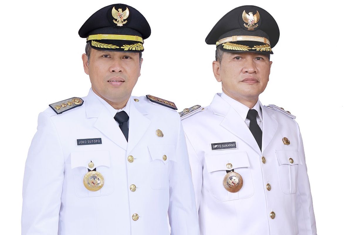 Bupati Wonogiri Joko Sutopo dan Wakil Bupati (Wabup) Wonogiri Setyo Sukarno.