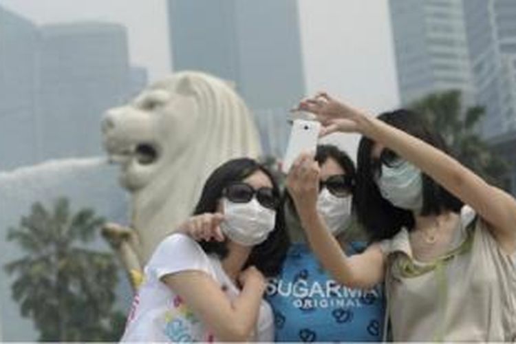 Tingkat polusi udara di Singapura mencapai tingkat 