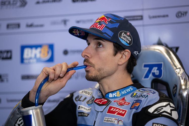 Alex Marquez saat berlaga pada MotoGP Inggris 2025