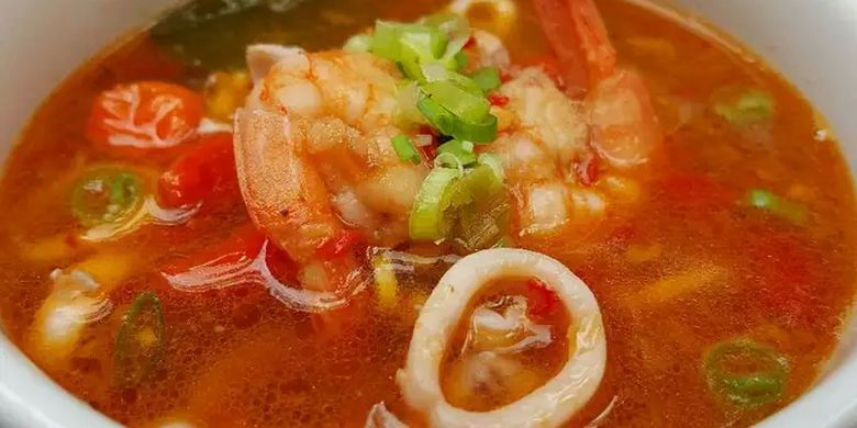 Resep Tomyam Seafood Udang dan Cumi, Gurih dan Asam Segar