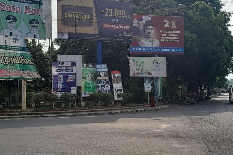 Alat Peraga Kampanye (APK) di Kabupaten Situbondo, Provinsi Jawa Timur.