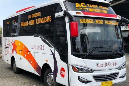 Konfigurasi Bangku Bus Medium PO Bagong dengan Social Distancing
