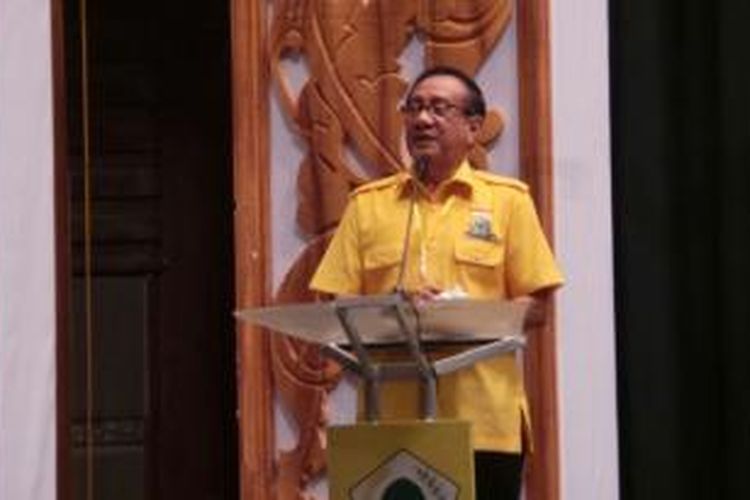 Ketua Dewan Pertimbangan DPP Partai Golkar Akbar Tandjung, dalam Musyawarah Nasional IX Partai Golkar, di Nusa Dua, Bali.