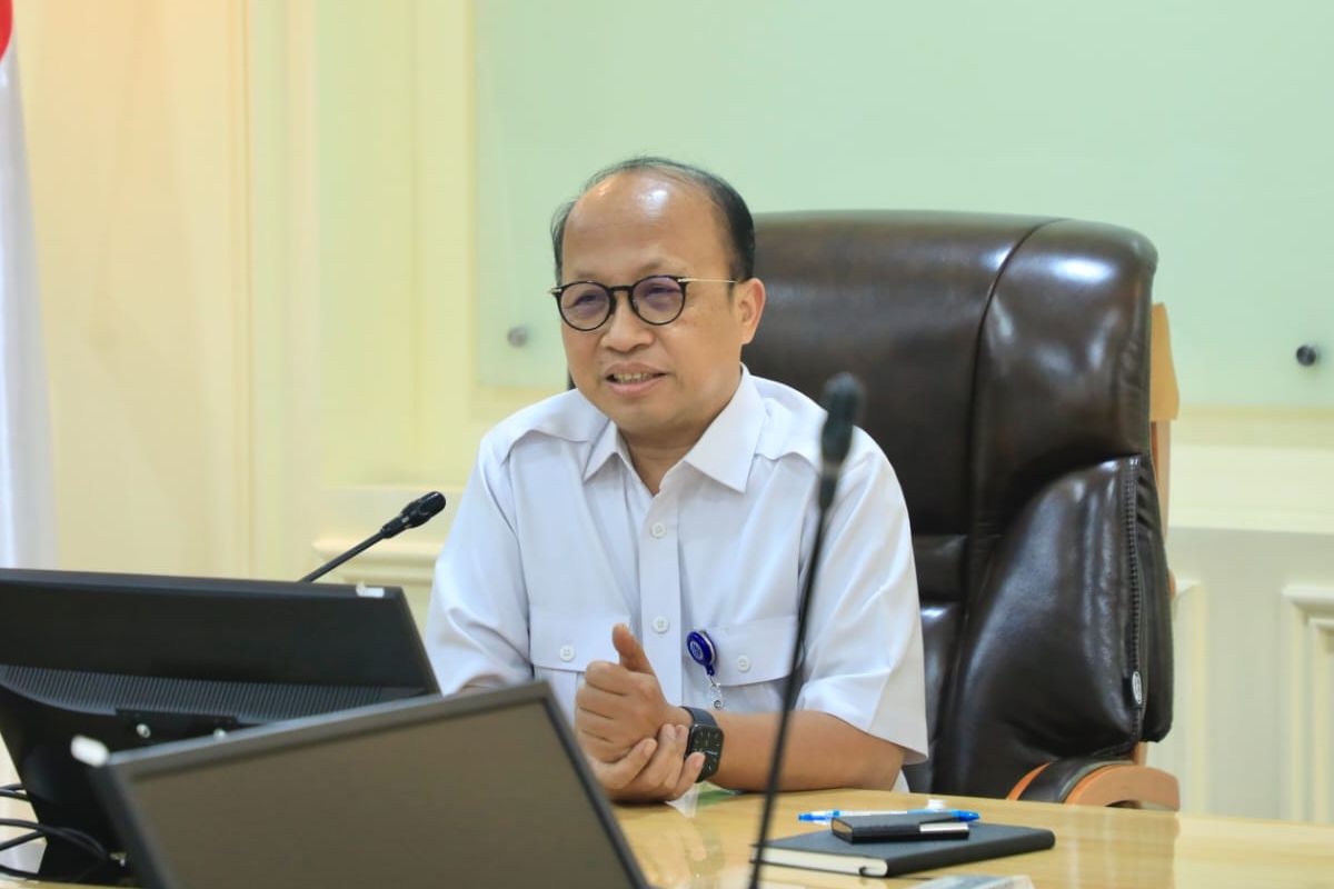 Sekretaris Jenderal Kementerian Ketenagakerjaan (Sekjen Kemenaker), Anwar Sanusi memberikan keterangan terkait data Layanan Posko Tunjangan Hari Raya (THR) keagamaan 2023.