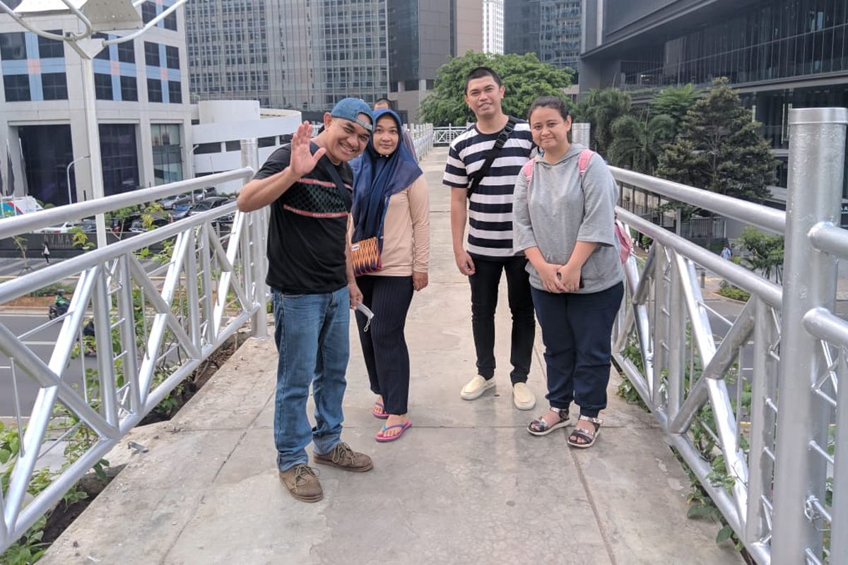 Jembatan penyeberangan orang (JPO) Sudirman, Jakarta Pusat, Selasa (5/11/2019).