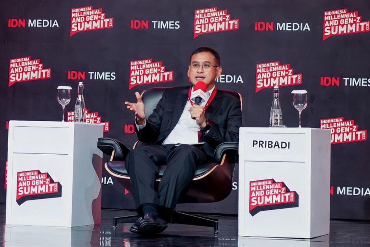 Direktur Utama Pupuk Kaltim Rahmad Pribadi saat menjadi panelis pada forum diskusi IDN Times: Indonesia Millennial and Gen-Z Summit  di The Tribatra, Jakarta Selatan (29/9/22).