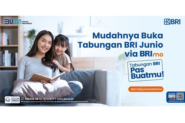 Pembukaan rekening tabungan anak BRI Junio bisa dilakukan lewat BRImo 