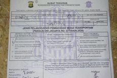 Begini Surat Teguran untuk Pengguna Kendaraan yang Melanggar PSBB