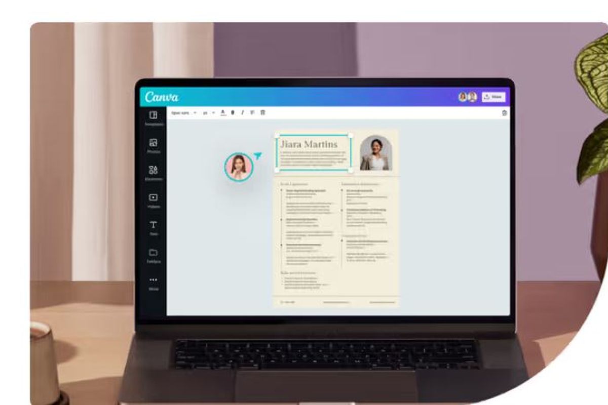 cara membuat CV di Canva