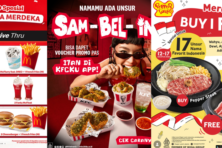 Promo Makanan 17 Agustus 2026, Self Reward Murah di Tengah Biaya Hidup