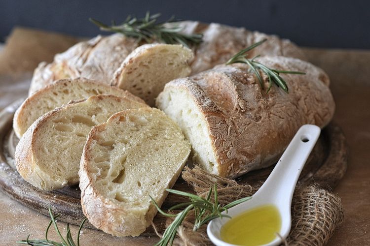 ilustrasi roti ciabatta