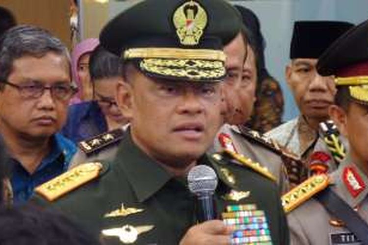 Panglima TNI Jenderal Gatot Nurmantyo di Kantor Kemenko Polhukam, Jakarta, Kamis (28/7/2016).