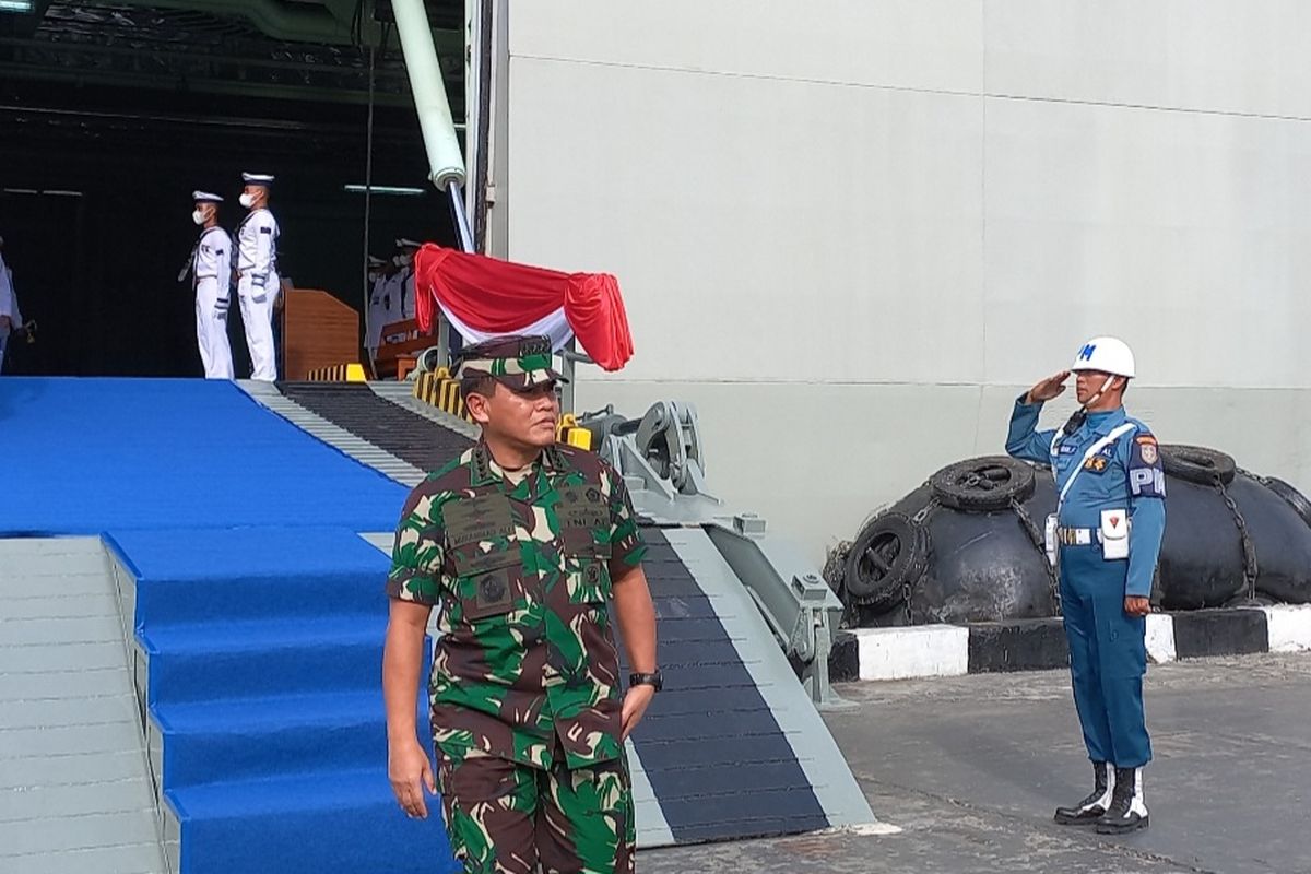 KSAL Laksamana Muhammad Ali di Mako Kolanmil, Tanjung Priok, Jakarta Utara, Senin (16/1/2023).