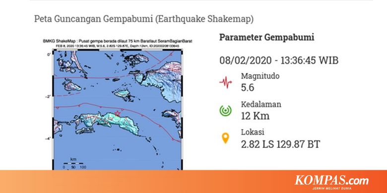 Kantor Bupati Seram Bagian Timur Gempa Magnitudo 5 4 Guncang Seram Bagian Timur Tak 