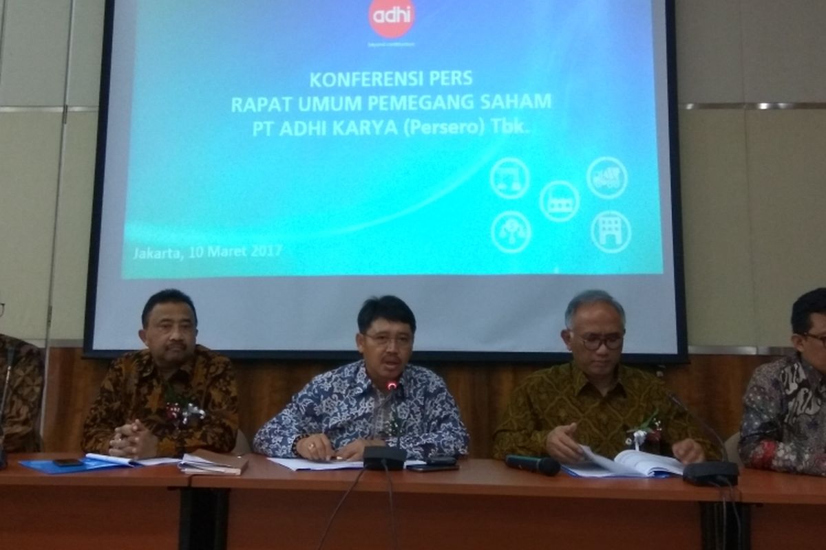 Rapat umum pemegang saham (RUPS) PT Adhi Karya (Persero) di Jakarta, Jumat (10/3/2017).