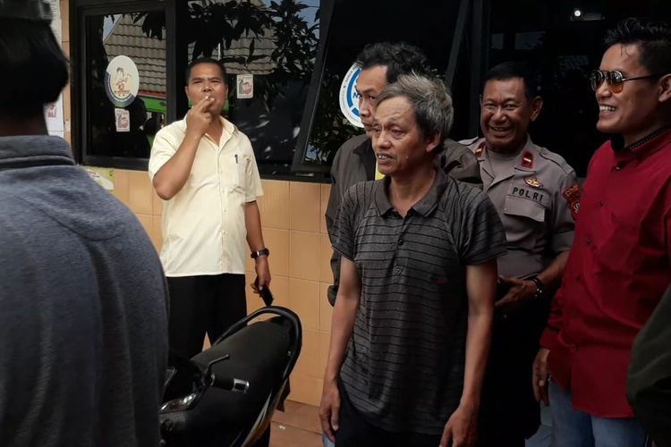 Salah satu tukang ojek yang ditangkap oleh anggota Satrekrim Polsek Tanjung Duren, Jakarta Barat, Jumat (21/2/2020)