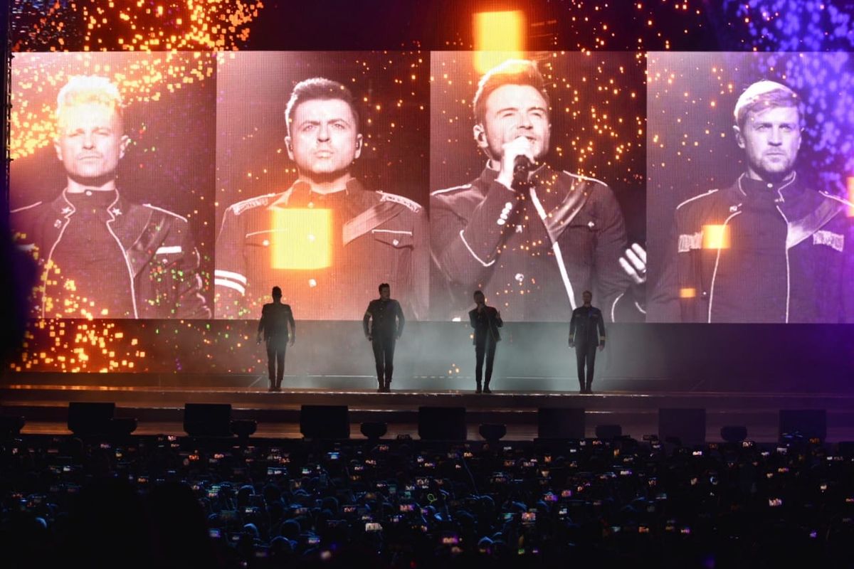 Konser Westlife di kawasan Candi Borobudur, Magelang, Jawa Tengah pada Sabtu, (31/8/ 2019).