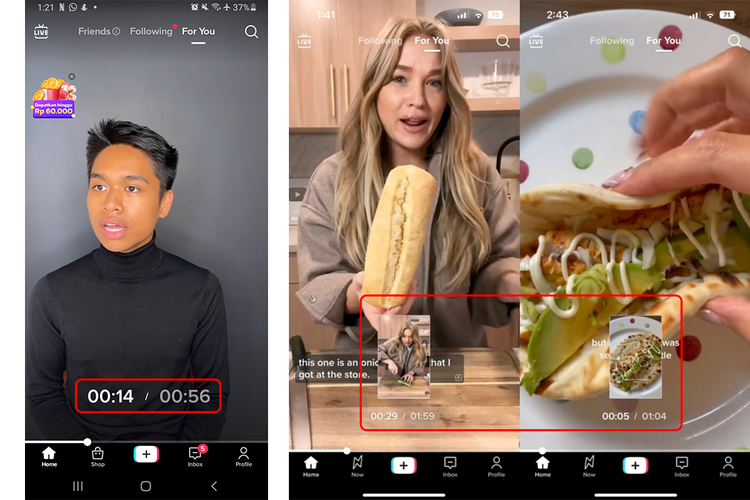 Foto sebelah kiri adalah tampilan TikTok yang lama, ketika ingin mempercepat video yang ditonton. Sementara itu, foto sebelah kanan adalah tampilan dari fitur baru TikTok yang mirip dengan YouTube