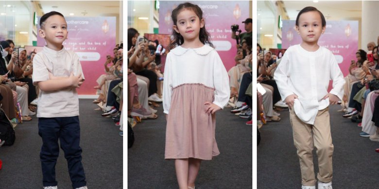 Koleksi baju Lebaran Mothercare dan Jenahara di peluncurannya, di Grand Indonesia, Jakarta (24/3/2022)