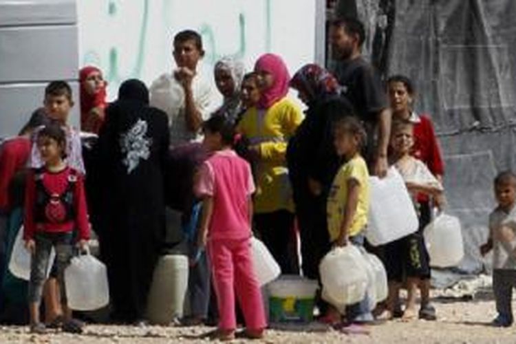 Pengungsi asal Suriah yang ditempatkan di Jordania.