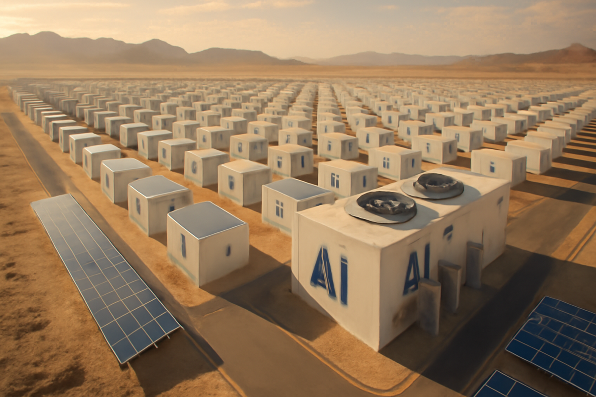 Ilustrasi data center AI.
