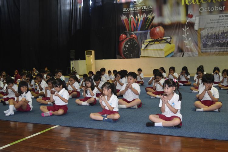 Peringatan ulang tahun ke-16 Global Sevilla School mengangkat tema A Day of Mindfullness (9/10/2018).