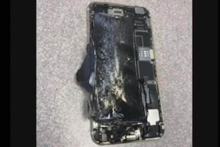 iPhone yang meledak di salah satu toko di Las Vegas
