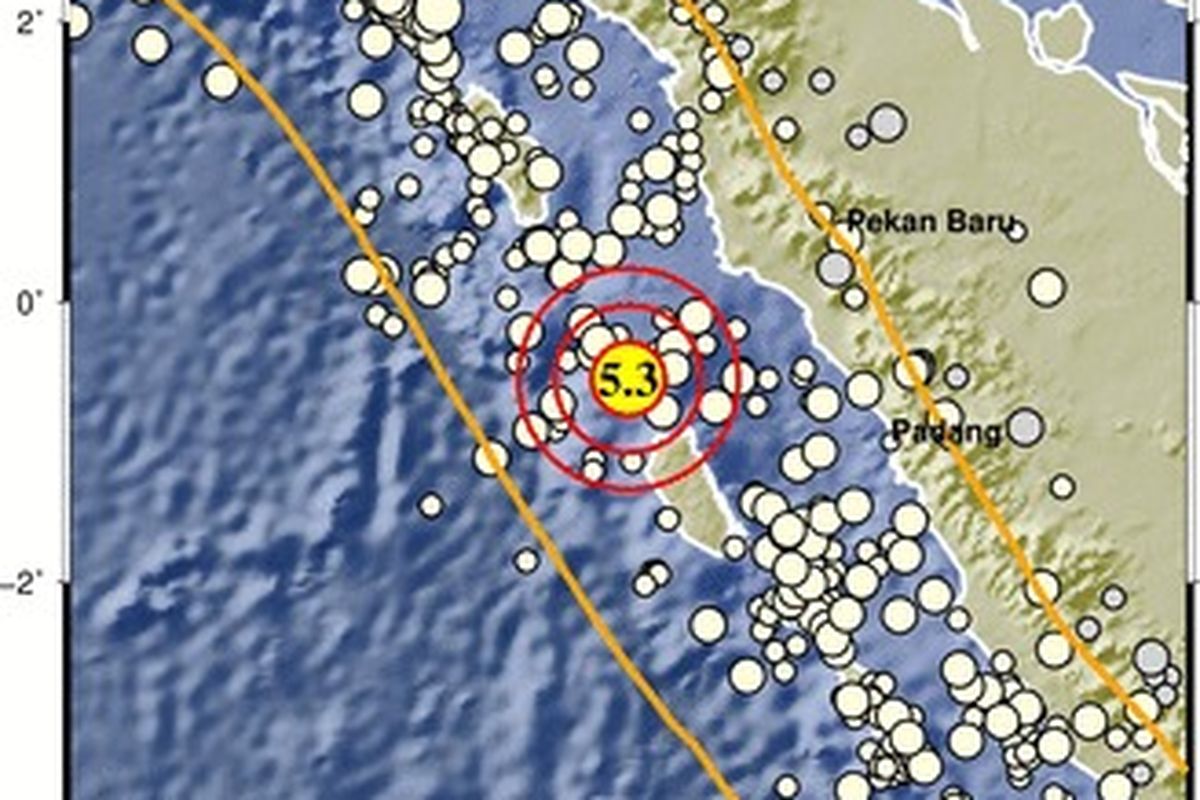 Gempa dengan kekuatan M 5,3 mengguncang Nias Selatan, pada Selasa (15/8/2022) malam pukul 19.12 WIB.