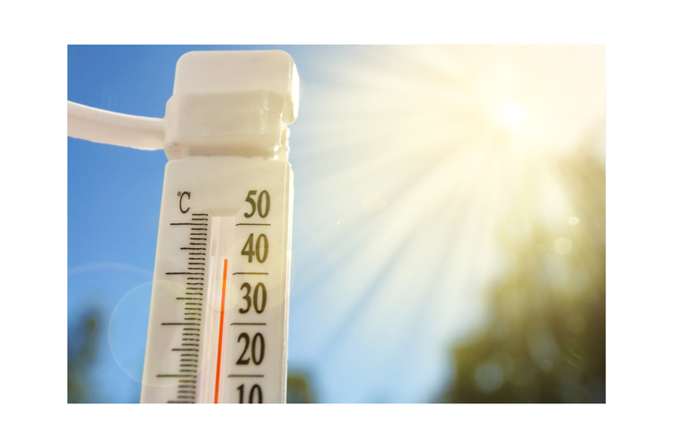 ilustrasi suhu panas.