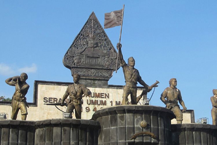 Monumen Serangan Umum 1 Maret di pelataran Benteng Vredeburg Yogyakarta.
