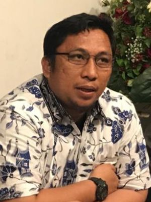 Direktur Pusat Studi Konstitusi (PUSaKO) Fakultas Hukum Universitas Andalas Feri Amsari dalam acara diskusi bertajuk Mencari Hakim Pelindung Hak Konstitusi, di Tjikini Lima, Jakarta Pusat, Senin (11/3/2019).