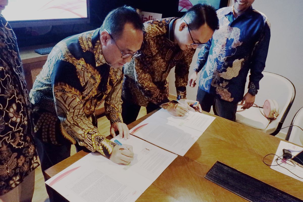 Penandatanganan kerja sama antara PT Jalin Pembayaran Nusantara dengan Bank BJB.