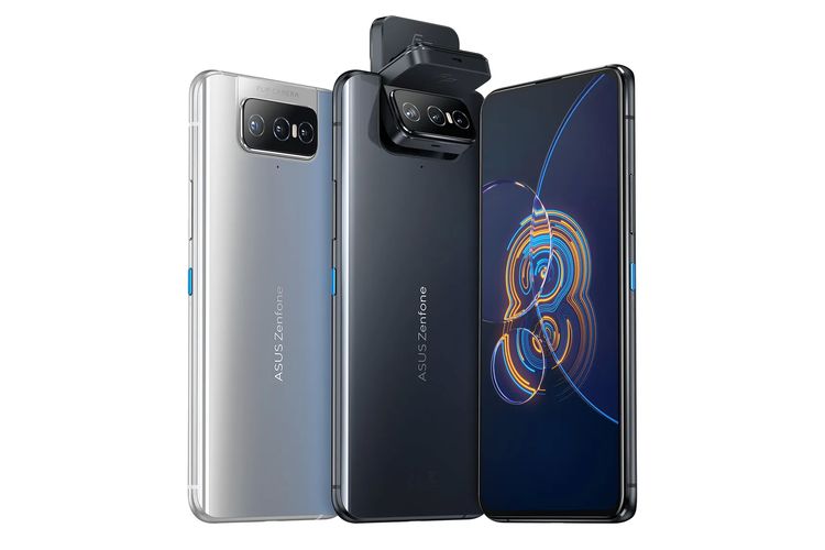 Asus Zenfone 8 Flip dengan kamera yang bisa diputar.