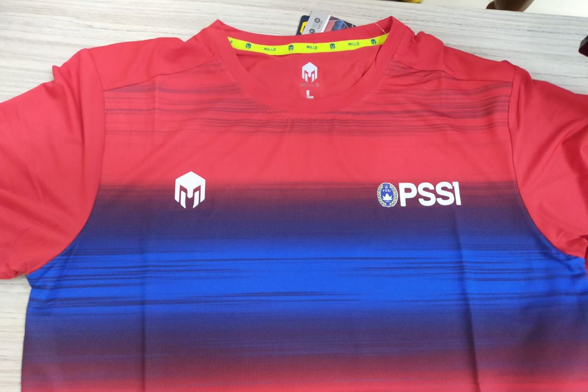 Penampakan pertama jersey latihan Timnas Indonesia dengan apparel lokal, MILLS Sports.