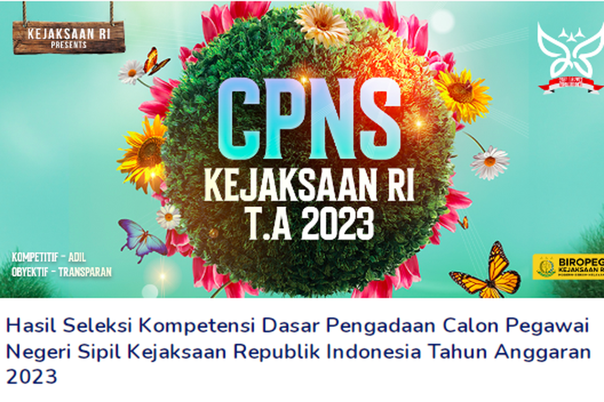 Pengumuman hasil SKD CPNS Kejaksaan 2023. Link pengumuman hasil SKD CPNS 2023 Kejaksaan.