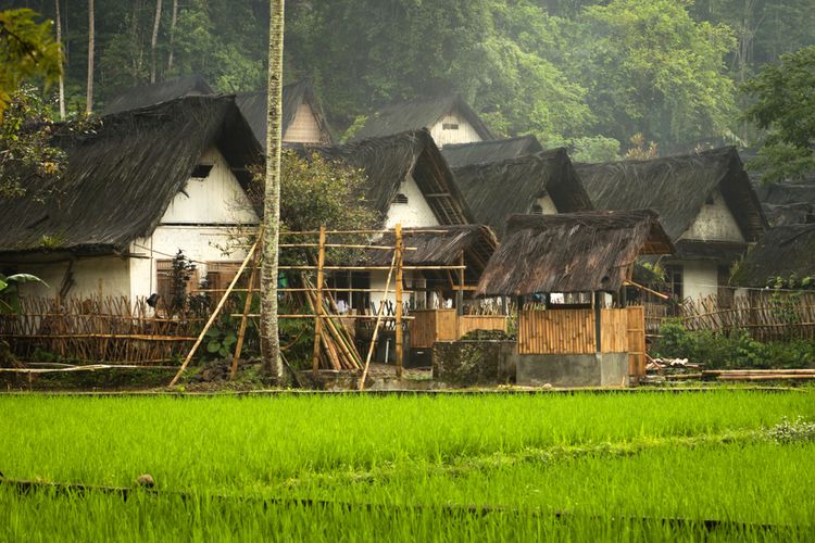 Pemukiman di Kampung Naga, Tasikmalaya.