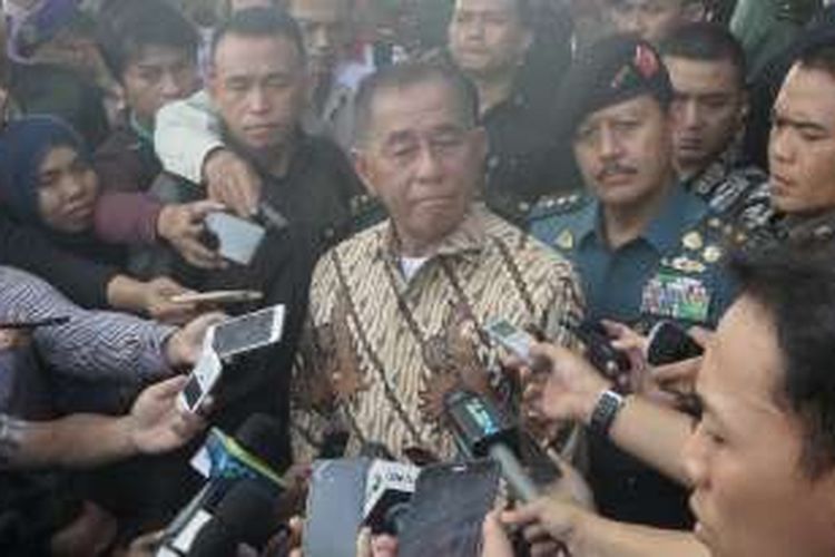 Menteri Pertahanan Ryamizard Ryacudu saat ditemui di silang Monas, Jakarta Pusat, Selasa (23/8/2016).