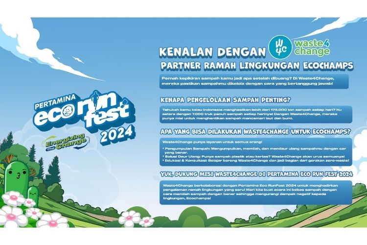 Partner pengelolaan sampah Pertamina Eco RunFest 2024. 