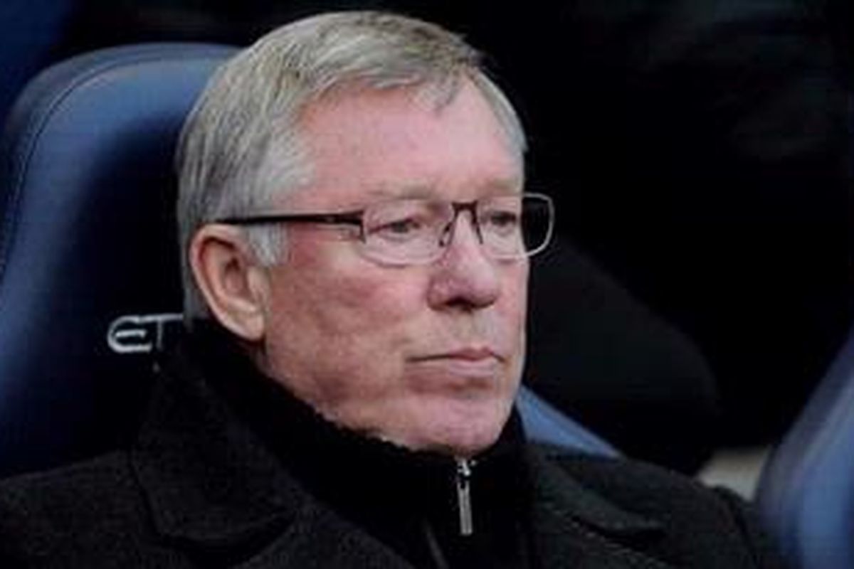 Pelatih Manchester United, Sir Alex Ferguson. 