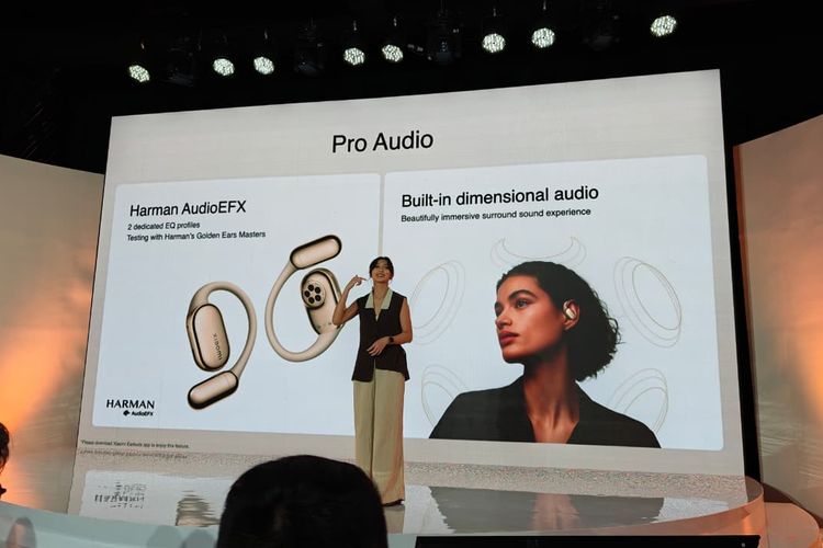 Xiaomi OpenWear Stereo Pro dibekali pengaturan Harman AudioEFX dengan dua profil equalizer khusus, sehingga pengguna bisa memilih mode suara sesuai keinginan.